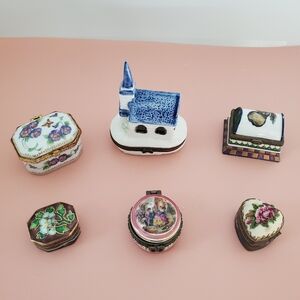 6 Trinket Box Candles Vintage